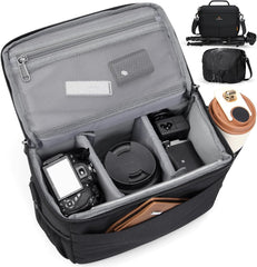 Camera Bag for DSLR SLR Mirrorless Camera,Small Camera Sling Bag for Photographers