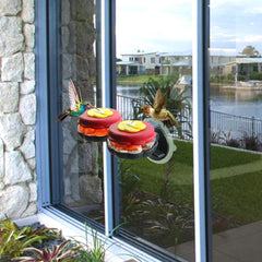 Handheld Hummingbird Feeders with Window Mount Suction Cup Small Glass Hummingbird Feeder for Outdoors