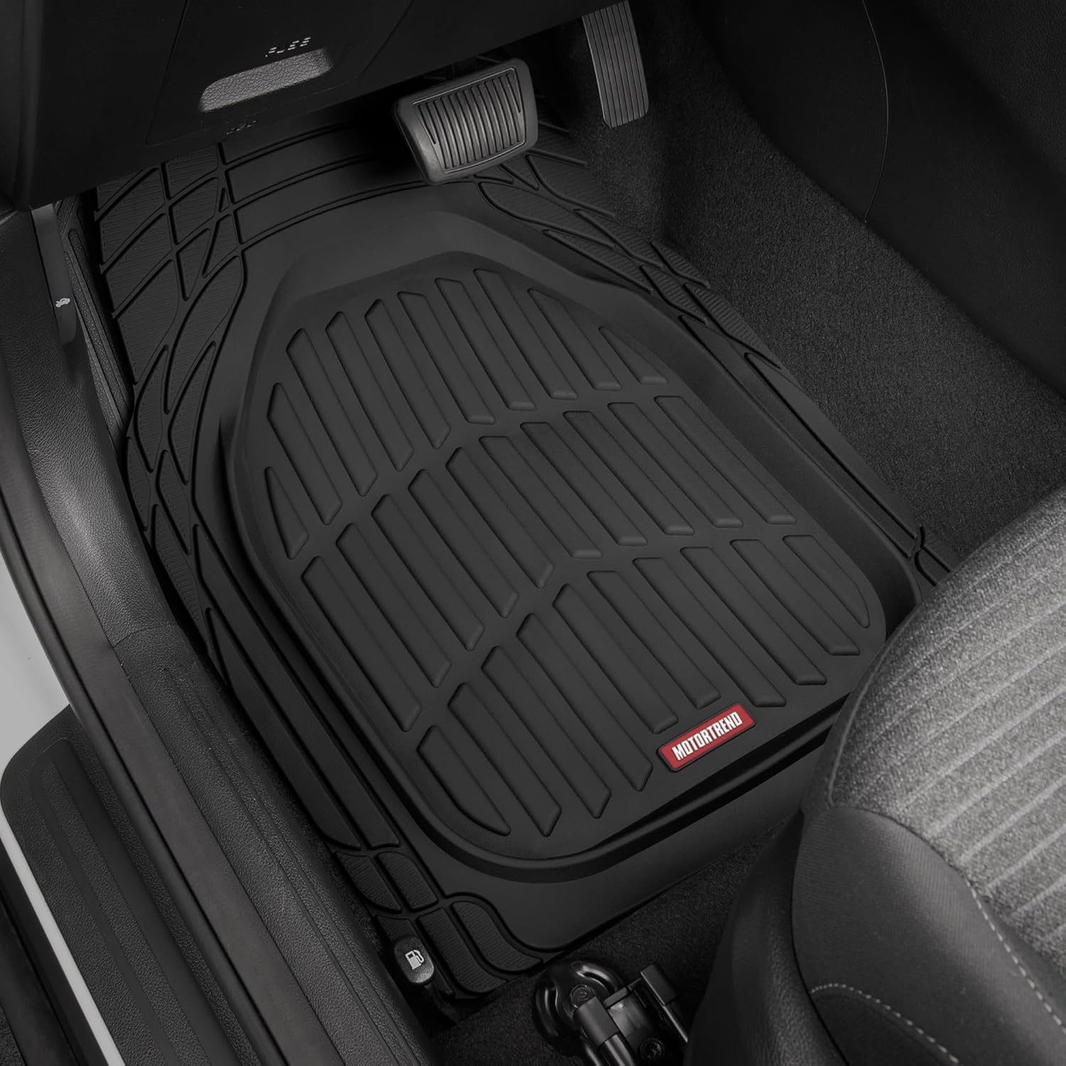 Floor Mats for Cars, Deep Dish All-Weather Mats, Waterproof Trim-To Fit Automotive Floor Mats for Cars